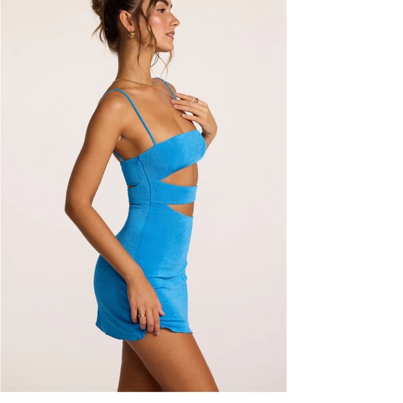 Oh Polly Blue Cut-Out Mini Dress - Picture 5 of 11